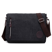 Skuldertaske til rejser, laptop-skuldertaske multifunktionel crossbody-taske med indvendig lynlås, holdbar og slidstærk kanvas-slyngetaske til M