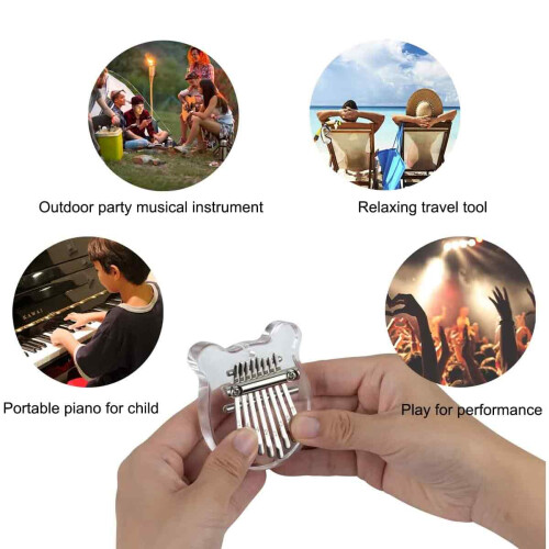 Πιάνο Thumb Mini Kalimba, Μοντέρνα Εμφάνιση με Φυσικό Ηχόχρωμα για Καθαρό Ήχο και 2