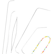 Efficient Beading Experience, Stainless Steel Beading Needles, Flexible Beading Needles For DIY Jewelry Making, Compatible With Beading Loader, 5PCS