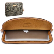 Husă rezistentă la apă, design elegant cu model leopard pentru laptopuri de 13 inci - Husă subțire și impermeabilă pentru laptop, din pânză,