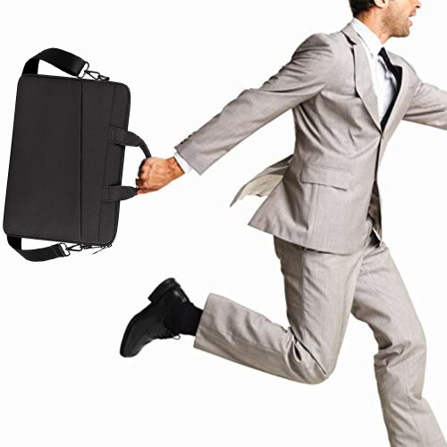 Capa de plástico reciclado do oceano, material resistente a impactos para notebook de 15,6 polegadas, design fino e leve, alça extensível para 2