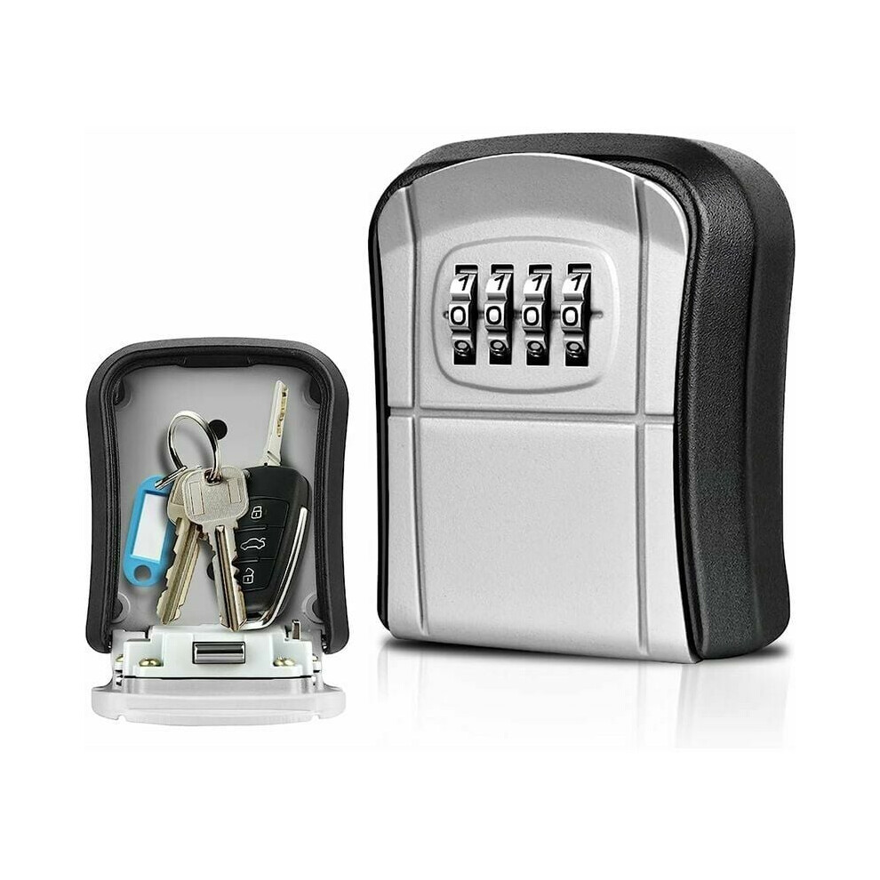 Resettable Code Key Lock Box, Weatherproof Lockbox For Emergency Spare Key Storage, Sturdy Aluminum Alloy Lockbox With 10,000 Different Combinations, 9147006689905