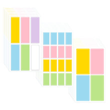 Etiketter til beholdere, vandtætte og aftagelige for nem omorganisering, genanvendelige navneetiketter i klare farver, ideelle til skoleartikler og