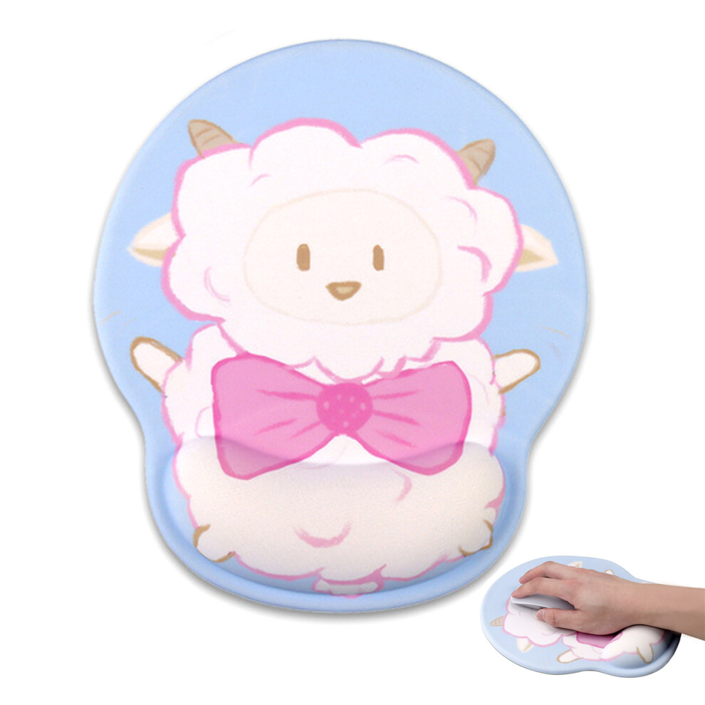 Adorable Mouse Pad, Ergonomic Design Wrist Support Memory Foam, Cute Patterned Office Accessories For Gaming & Work (10.6 Inches X 9 Inches) 9176269453770