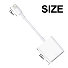 Lightning-auf-SD-Karten-Speicherkartenadapter, Kamera-Lesegerät für iPhone und iPad, Wildkamera-Viewer mit Plug-and-Play-Funktionalität,