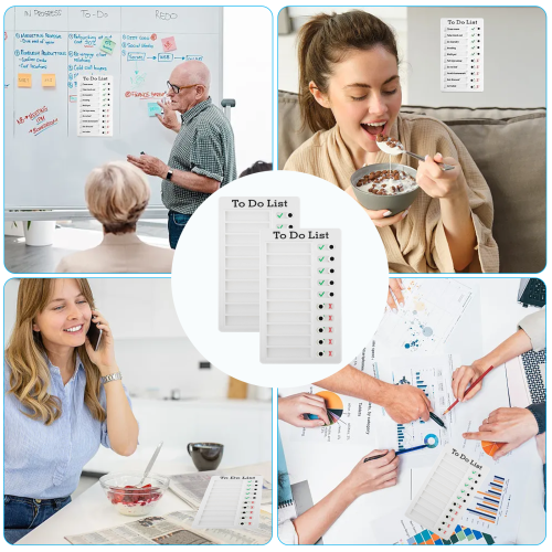 Chore Chart With Odorless Plastic: Versatile Hanging Options For Home And Office, Includes 20PCS Blank Cards For Customization 2