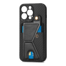 Handgefertigte Brieftaschenhülle aus echtem Leder für iPhone 14 Pro Max, magnetischer Kartenhalter und verstecktes Schloss, Pop-Style-Design,
