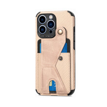 Leder-Kartenetui für iPhone 14 Pro, innovatives verstecktes Fach mit Anti-Verlust-Verschluss, schlankes, stilvolles Profil für sicheres Tragen