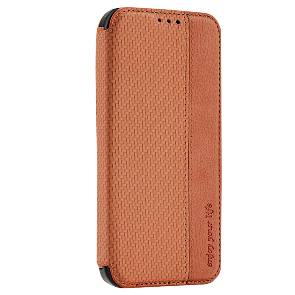 Ultra-Thin Wallet Case For Iphone 14 Pro Max, Carbon Fiber Leather With Kickstand Feature, Secure Magnetic Closure Provides Peace Of Mind And Convenie 9012494611649