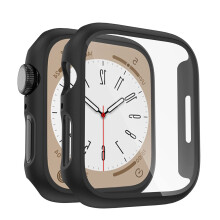 Ultratyndt, fuldt dækkende cover til Apple Watch S8, stødsikkert, hårdt, mat cover med præcise udskæringer og fugtbeskyttelse, oplad direkte