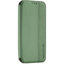 Lyxigt plånboksfodral i kolfiberläder för iPhone14Pro Max, säker magnetisk stängning som garanterar heltäckande skydd mot damm och repor, snyggt