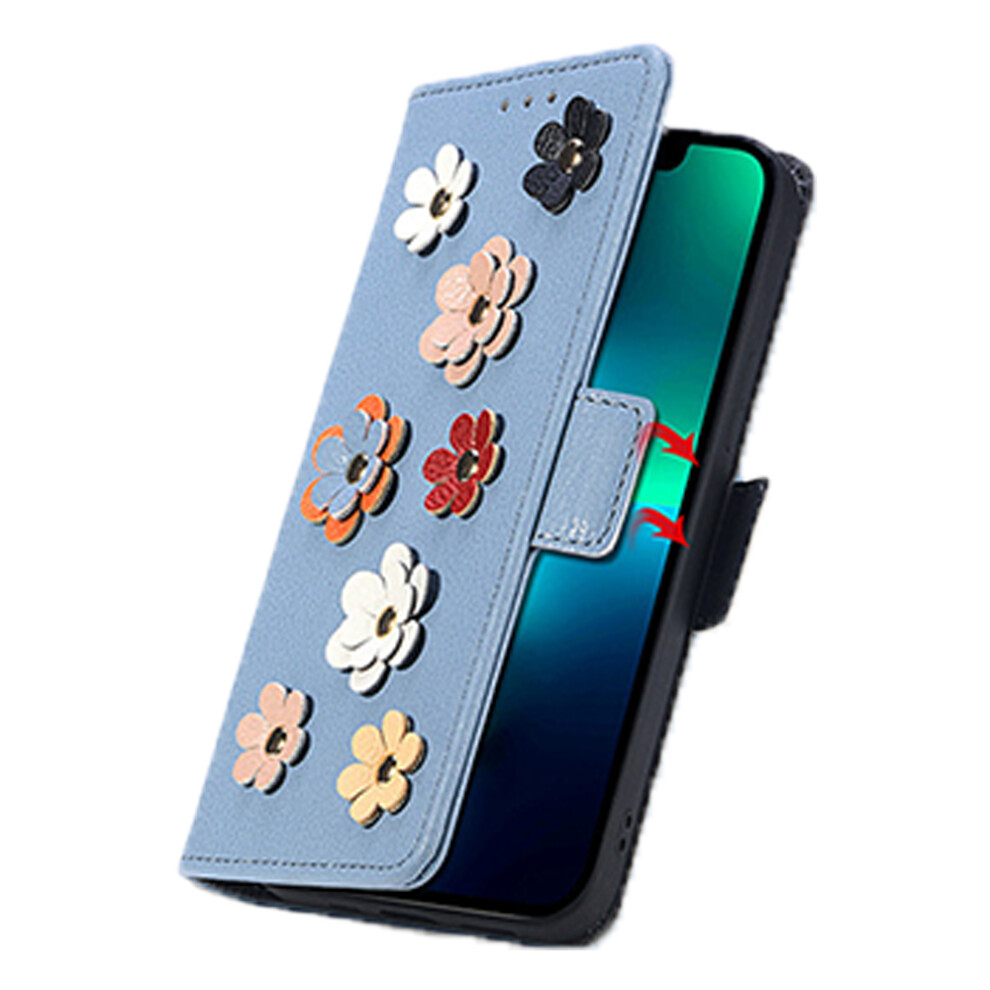 Elegant Flower Wallet Case For Iphone 14 Pro Max, Pu Leather Folio Kickstand Card Slots Cover, 3D Design Book Folding Flip Case, 360 Degree Protection 9176269802257