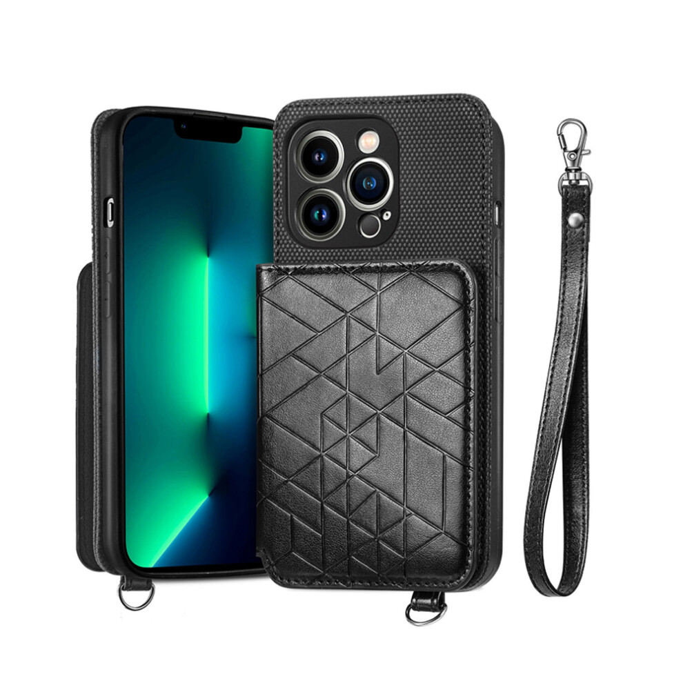 Kickstand Folio Case For Iphone 14, Wrist Strap Lanyard Ensures Secure Grip, Rfid Blocking Adds Extra Layer Of Security 9012494508321