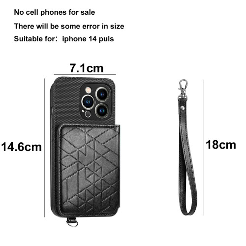 Μαγνητικό πορτοφόλι τηλεφώνου για iPhone, πορτοφόλι συμβατό με MagSafe από δέρμα υψηλής 1