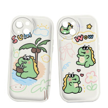 Bedårande kawaii-skal, mjukt silikongelpräglat tecknat skal för iPhone14Plus, unikt 3D-söt design, skyddande, stötsäkert TPU-läderfodral (2 st)