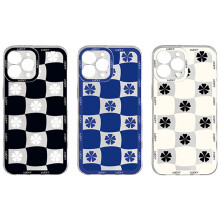 Modieus telefoonhoesje met glanzende afwerking en antislip design, zacht TPU en schokbestendig hard PC voor compatibele iPhone-modellen, slanke
