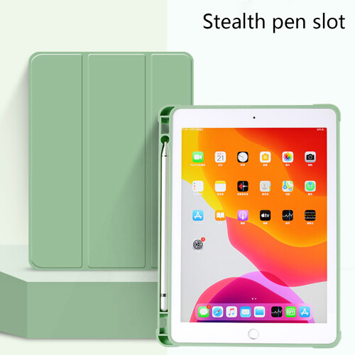 Capa compatível com Apple iPad Air 4/5 (10,9 polegadas), material TPU com suporte triplo inteligente e proteção completa, silicone fino e macio 2