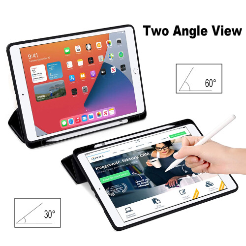 Capa compatível com Apple iPad Air 4/5 (10,9 polegadas), material TPU com suporte triplo inteligente e proteção completa, silicone fino e macio 1