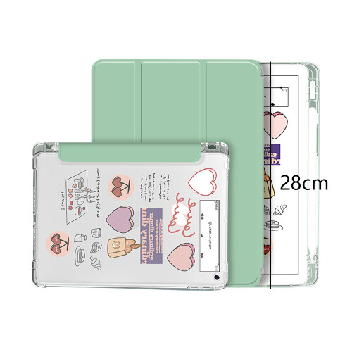 Capa com recorte em relevo, compatível com iPad Pro 2020 (11 polegadas), capa protetora rígida translúcida em policarbonato com suporte triplo 1