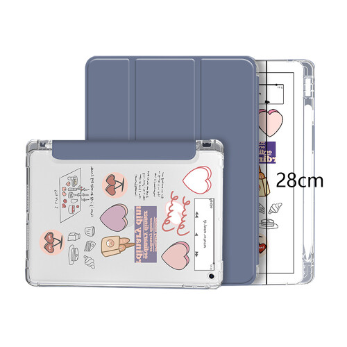 Capa traseira transparente para iPad Pro 2020 (11 polegadas), capa protetora transparente em TPU com ativação/desativação automática, perfeita 1