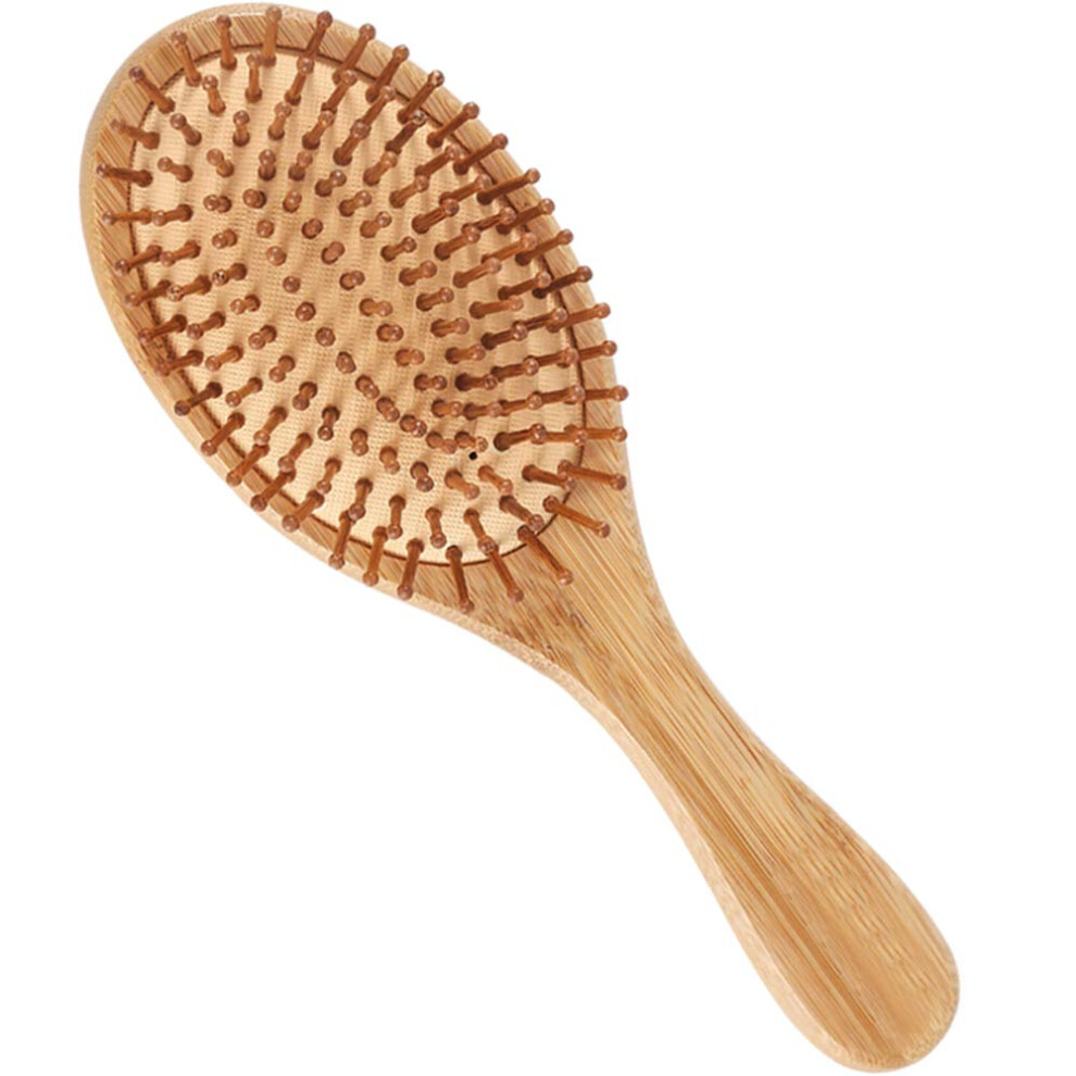 Wooden Hair Brush with Air Cushion for Antistatic Detangling and Bamboo Scalp Massage