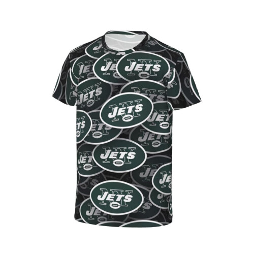 NYJ_Jets Μπλούζα με κοντό μανίκι για αγόρια και κορίτσια για αθλητική ομάδα 2