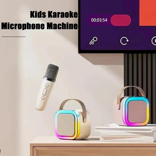 Stellaya Mini Karaoke Machine, Φορητό Ασύρματο Ηχείο με 2 Μικρόφωνα, συμβατό με Dodorado, Δώρο για 1