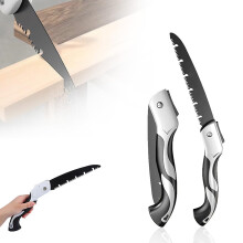 Steel Folding Saw 2024, Portable Hand Saw, Rugged Pruning Saw for Tree Trimming, Foldable Camping Saw for Wood, Gardening, Home