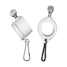 Set van 2 vlaggenmastringen van aluminiumlegering, 360 graden draaibare vlaggenmastbevestigingsringen, draaibare vlaggenmastset (zilver)