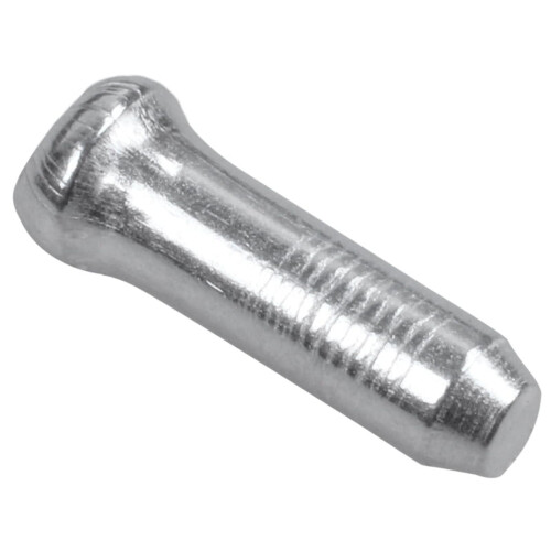 100x Cykel Gearskifter Bremsekabel Tips Caps End Crimp Sølv