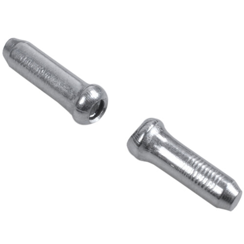 100x Cykel Gearskifter Bremsekabel Tips Caps End Crimp Sølv 1