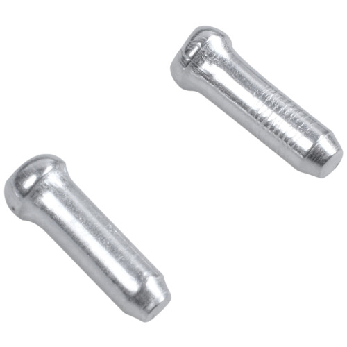 100x Cykel Gearskifter Bremsekabel Tips Caps End Crimp Sølv 2