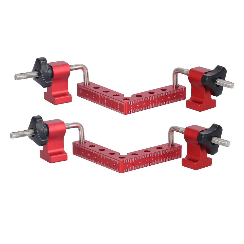 Right Angle Clamps For Woodworking Corner Fixing Tool, Aluminum Alloy Construction Rust Proof Right Angle Fixture With Beveled Edges And Accurate 9358999258348
