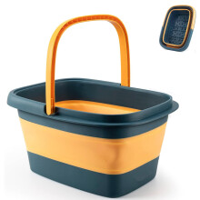 Collapsible Foot Bath with Massage Rollers, 15L Foot Spa Basin for Pedicure and Home Relaxation
