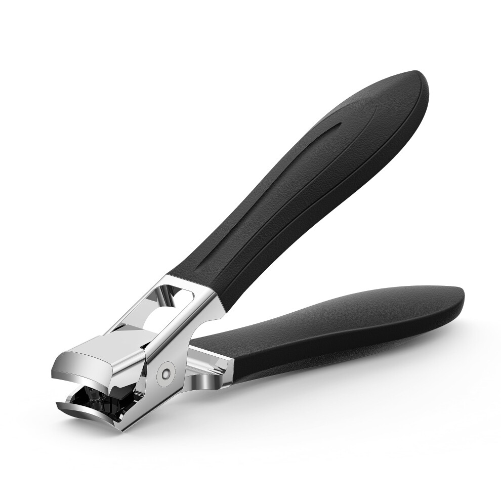 Heavy Duty Nail Clippers for Thick Nails with Catcher, Wide Jaw Soft Grip Toenail Cutter for Seniors