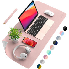 Alfombrilla de escritorio multiusos, elegante alfombrilla de escritorio de doble cara, alfombrilla de escritorio premium, material de cuero PU, parte