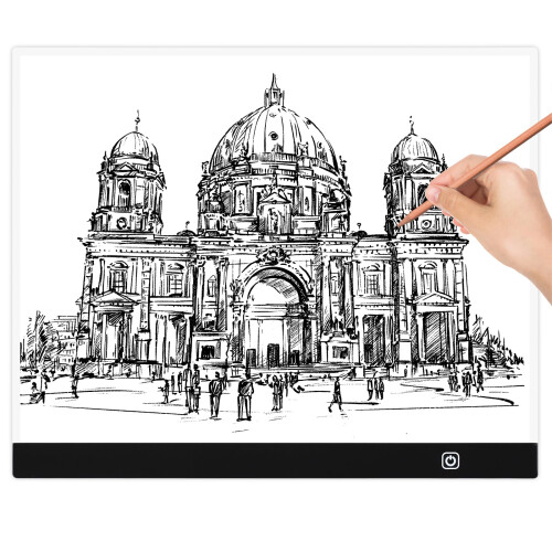 A3 Ultra-thin Light Box, Adjustable Brightness Tracing Pad with Energy Efficient LED for Art Craft Projects