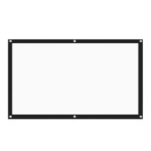 Projection Screen For Home Theater, Portable Foldable 16:9 Projector Screen With Hanging Hole, No Crease Soft White Polyester Projector Curtain For In