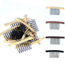 32Pcs Stainless Steel 7Teeth Blonde Wig Clips with Cloth Backing for Secure Wig Attachment