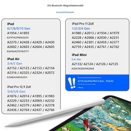 Επαναφορτιζόμενη γραφίδα για iPad, iPhone και Android Tablets, ενεργοποίηση με διακόπτη αφής 1