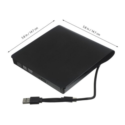 External DVD Drive with USB Type-c Interface, Dual Interface High-Speed Reading and Burning Capability, External Optical Drive for Laptop Desktop Play 2