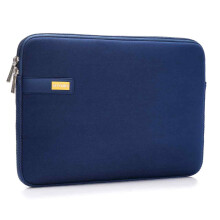 Custodia per laptop da 11-14 pollici, borsa in neoprene per computer con tasca aggiuntiva, custodia protettiva antiurto per laptop con doppia cerniera