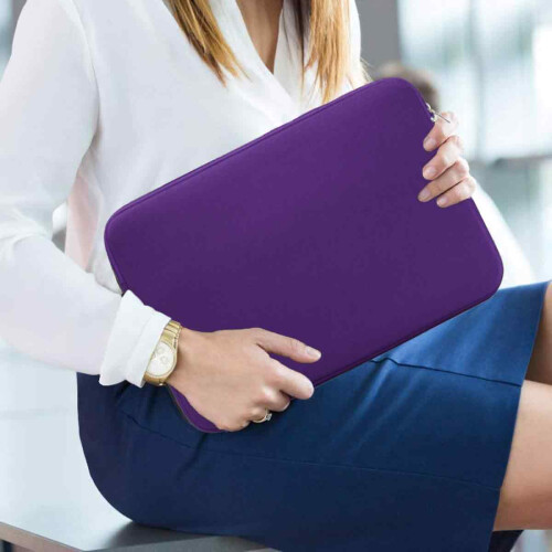 Bolsa para laptop com compartimento adicional para dispositivos de 11 a 14 polegadas, design fino e leve com zíperes duplos, capa protetora 2