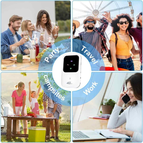 Συσκευή Smart4G WiFi, Γρήγορη και εύκολη εγκατάσταση με φορητό WiFi Hotspot, Κινητό για 2