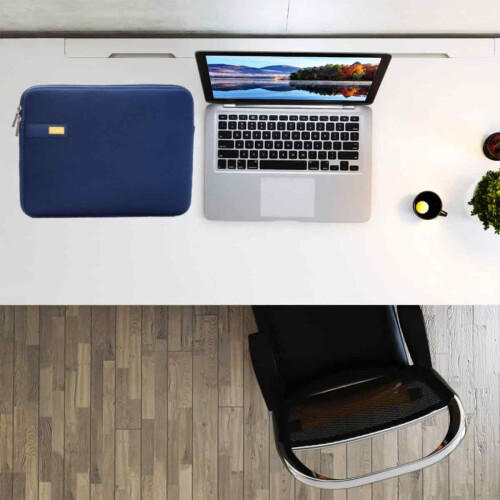 Capa protetora para laptop de 11 a 14 polegadas, em neoprene, com bolso adicional para armazenamento, à prova de choque e com zíper duplo. 1