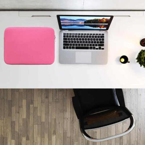 Capa protetora para laptop de 11 a 14 polegadas, em neoprene, com bolso adicional para armazenamento, à prova de choque e com zíper duplo. 1