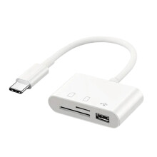 USB-C-Digitalkamera-Adapter für iPhone und Android, 3-in-1-Digitalkamera-Adapter Typ C auf SD/TF/USB-OTG-Kartenleser, kompatibel mit