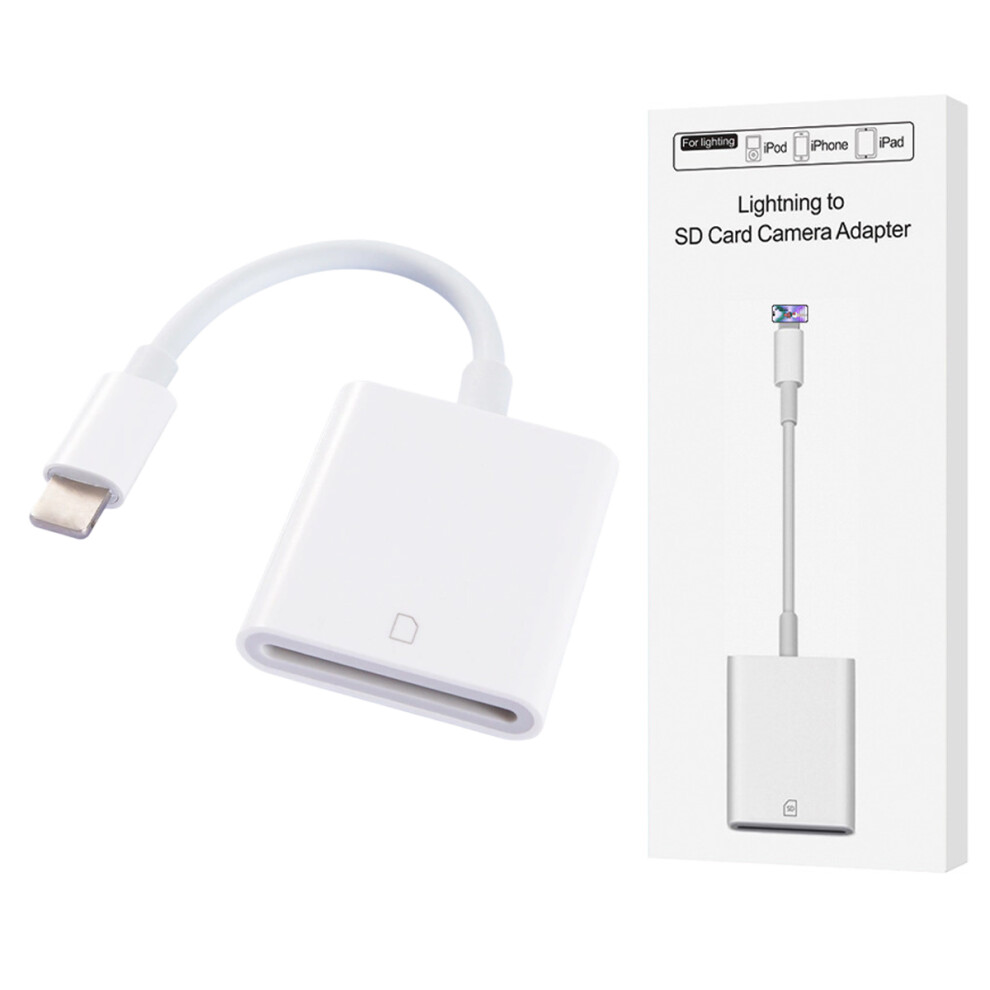 Sd Card Adapter For Iphone Ipad, Supports Sd And Hd Video Formats Memory Card Reader For Lightning Devices, Plug And Play Camera Reader For Digital Ca 9147006834763