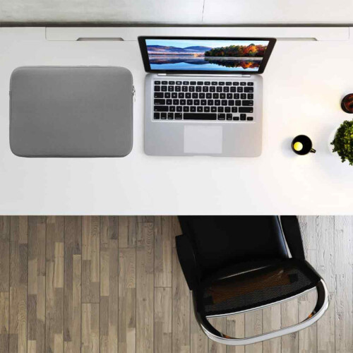 Bolsa para laptop com compartimento adicional para dispositivos de 11 a 14 polegadas, design fino e leve com zíperes duplos, capa protetora 1