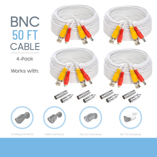Καλώδιο βίντεο και τροφοδοσίας BNC Plug-and-Play, πλήρως χάλκινο σιαμαίο καλώδιο για 2